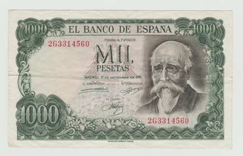 Espagne 1000 pesetas 1971 - espagne,