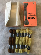 BOITE 7 ECHEVEAUX LAINE TAPISSERIE DMC DOLLFUS MIEG & CIE