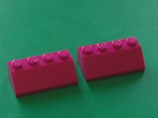 2 x LEGO Friends Magenta Slope 45 2x4 Ref 3037 Set 10692 10694 10686 41325 3315
