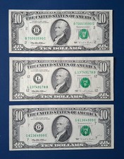 Lot billets 3 x 10$ dollars