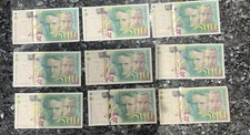 Lot de 9 Billets de 500 Francs