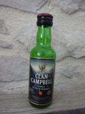 Mignonnette bouteille Clan Campbell Noble Scotch whisky 5 cl très bon état