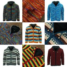 Main Laine Tricot Veste Capuche Cardigan Capuche Veste Cardigan Népal