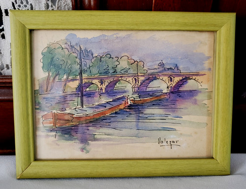 Ancienne aquarelle peinture - ancienne,