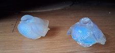 Lot 2 oiseaux verre opalescent
