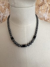 Collier En Hematite 48 Cm De long Moderne