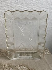 Ancien Cadre Photo En Cristal Sur Pied Deco Retro 