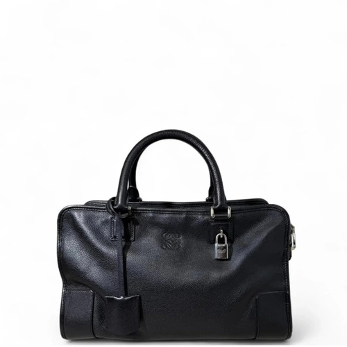 Loewe handbag black grained - handbag,