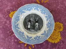 Assiette Parlante B et Cie Creil et Montereau Histoire de Rire N° 2 Décor Bleu