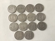 France 14 Pièces 2 Francs Morlon.1941/44/45/46/47/47B/48/48B/49/49B/50/50B/58/59