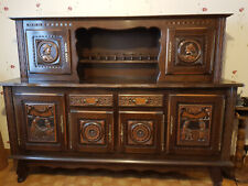 ENSEMBLE DE SALLE A MANGER BRETON - VAISSELIER + TABLE + 6 CHAISES