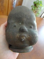 ancien moule tête de bébé en métal ancien jouet poupée