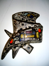 SUPERBE  SCULPTURE MURALE / VASE   OISEAU   - MARIUS BESSONE   ( VALLAURIS  60 )