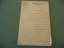 MANUSCRIT SIGNE SUR PAPIER EN TETE LOCOMOTIVES CORPET LOUVET FIN ANNEES 40