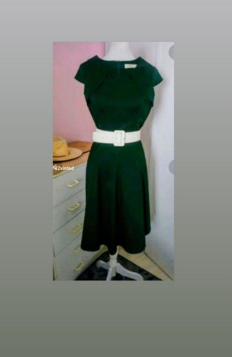 Robe style vintage vert - ,