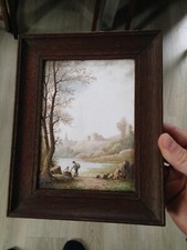 Cadre plaque porcelaine peinte