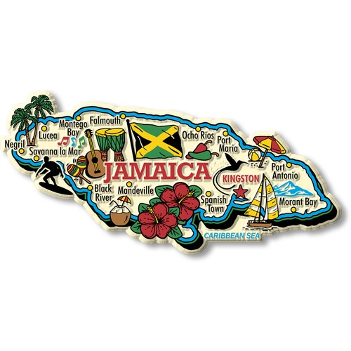 Jamaica jumbo country magnet - country,