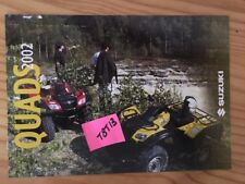 Suzuki quad 2002 LTF LTA 250 400 500  publicité moto brochure prospectus