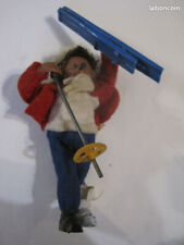 ANCIENNE FIGURINE HERISSON MECKI AU SKI ANNEES 60 ALLEMAGNE
