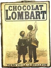 Chocolat Lombart Tiens Voila Le Meilleur Enseigne Métal 35x26cm