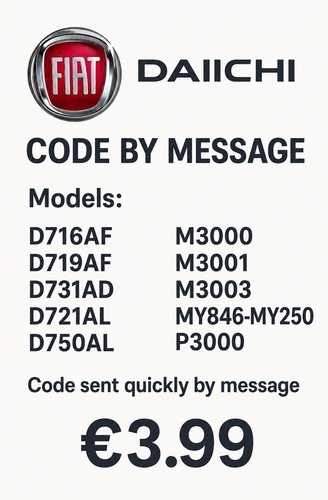 Codice sblocco radio - radio, fiat