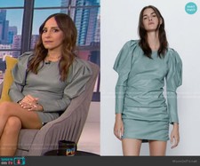 Zara Faux Cuir Puff Sleeve