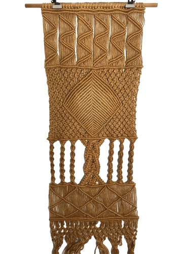 Grand macramé vintage fait - macramé,