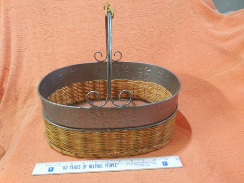 Metal wicker basket - wicker, with
