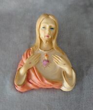 Buste Jésus-Christ sacré cœur en résine mural