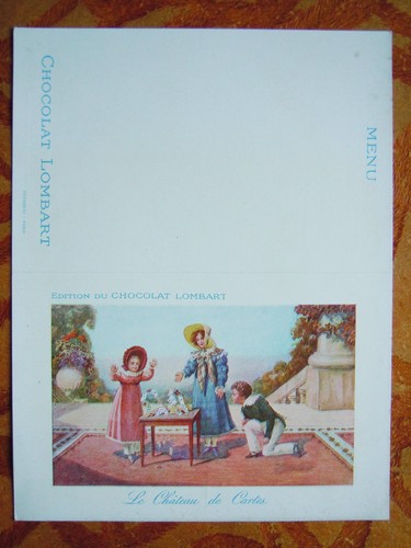 Ancien menu publicitaire - ancien,