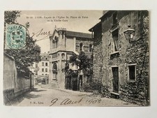 Façade de l’église St- Pierre de Vaise et la vieille Cure . LYON . Datée de 1903