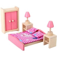 Ensemble de jeu en bois rose