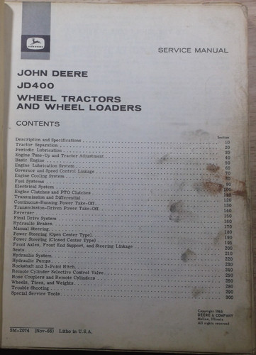 John deere manuel technique - manuel,