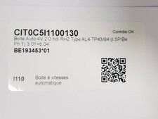 Boite 4 vitesses automatique Citroen C5 2.0 Hdi pour moteur RHZ - 144 411 kms