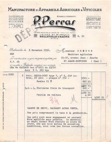 Facture 1938 manufacture d - facture,