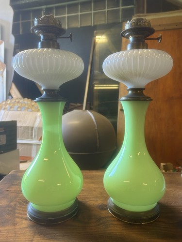 Paire lampe pétrole oil - de,