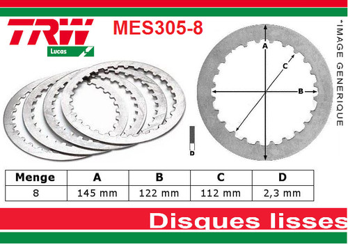 Disques embrayage lisses - d'embrayage,