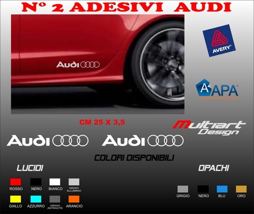 Adhésifs audi côté - audi, 2x