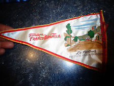 Ancien Fanion touristique Scooter Caravane Frontera Franco Espanola Le Perthus