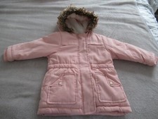 manteau Parka à capuche doublée fausse fourrure rose Taille 24 mois Vertbaudet
