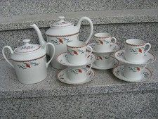 SERVICE à CAFE 6 PERSONNES PORCELAINE LIMOGES LAFARGE