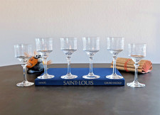 Cristal Saint Louis, Anvers. 8 verres à vin rouge/blanc N°4. H14,6cm.