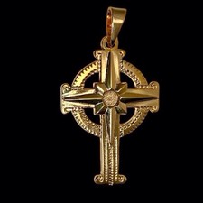 Ancienne Croix Pendentif de Protection Plaqué Or État Neuf De Stock Bijouterie 4