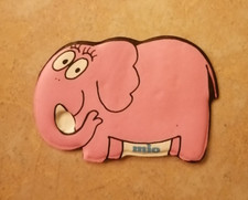 Barbapapa éléphant offert par Mio en 1977, figurine plastique souple