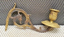 Ancien Bougeoir de Piano ou Autre Bronze Tête de Faune Applique Chandelier Déco