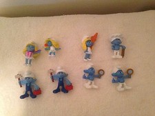 LOT OF McDONALDS LITTLE SMURF PEOPLE 2013