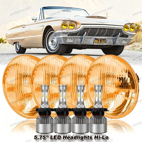 4pcs 4 black led - 5.75",