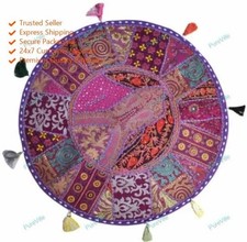 Indien Coussin Housse Coussin Patchwork Traditionnel Jeté de Lit Décor Art, Yoga