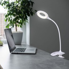 Lampe de Bureau à Pince Table LED Mobile Graduateur au Toucher Batterie 3 W
