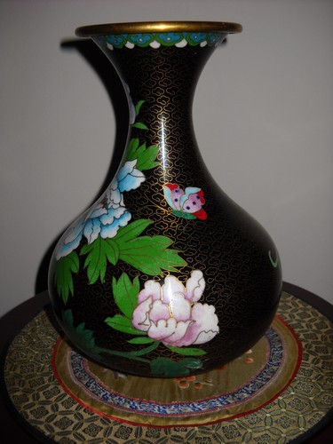 Cloisonne vase bronze - vase, emaux